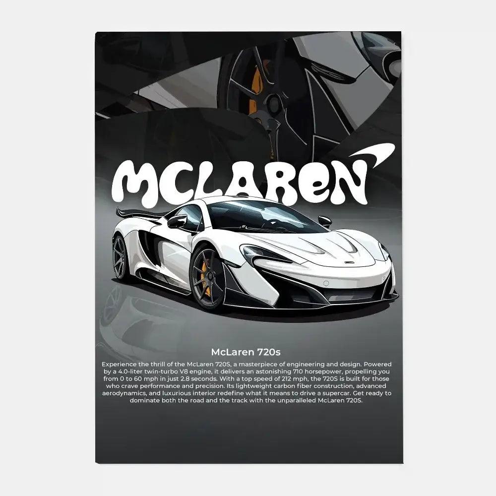 Silver Sports Car Poster