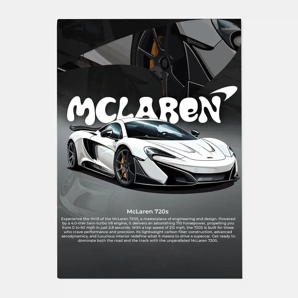 Silver Sports Car Poster