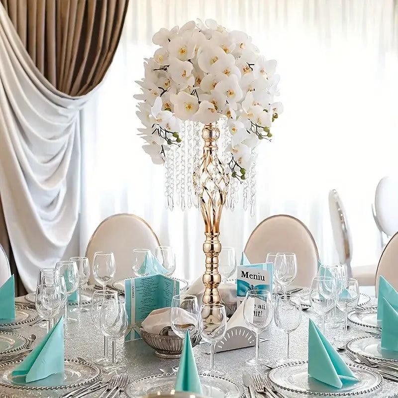 Gold Crystal Metal Vases