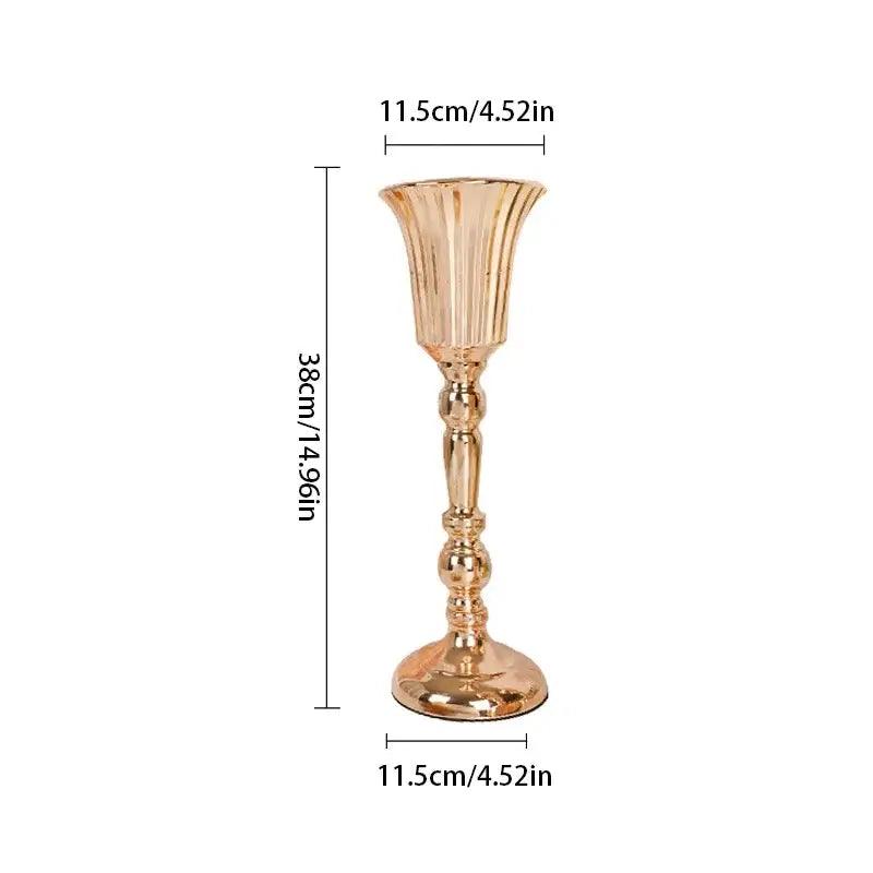 Gold Metal Trumpet Vase