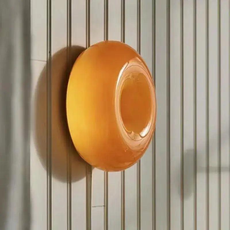 Orange Glass Desk Lamp