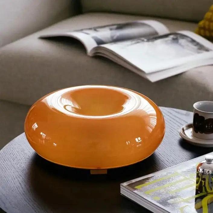 Orange Glass Desk Lamp