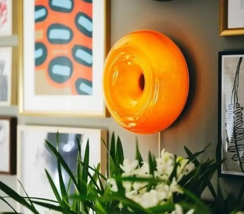 Orange Glass Desk Lamp