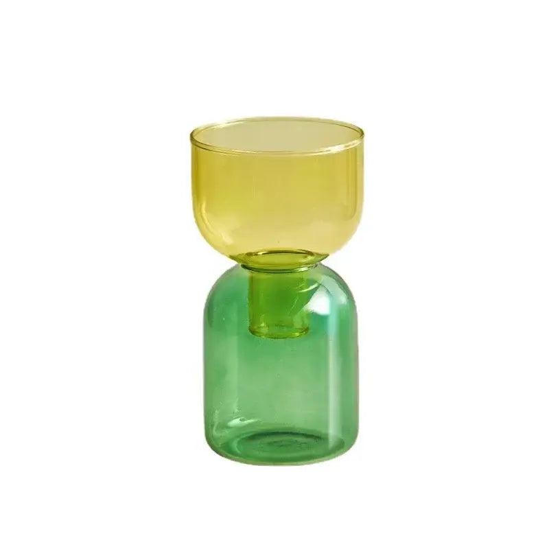 Pink Two-Part Glass Vase Set