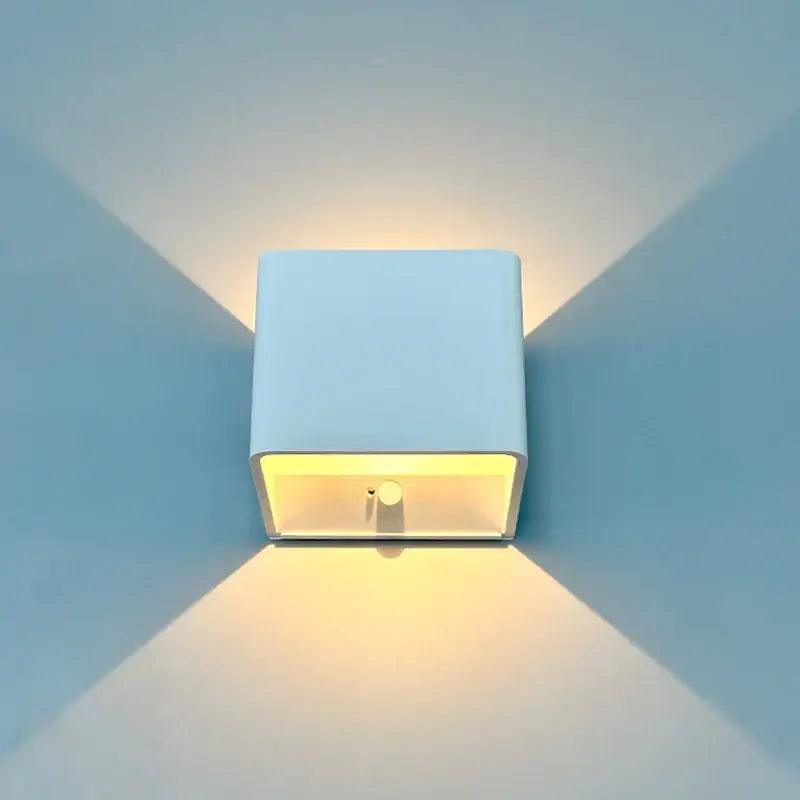 Black Cordless Battery Wall Sconce for Renters