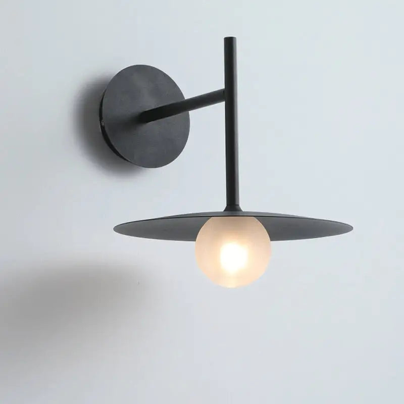 Black Disc Wall Sconce