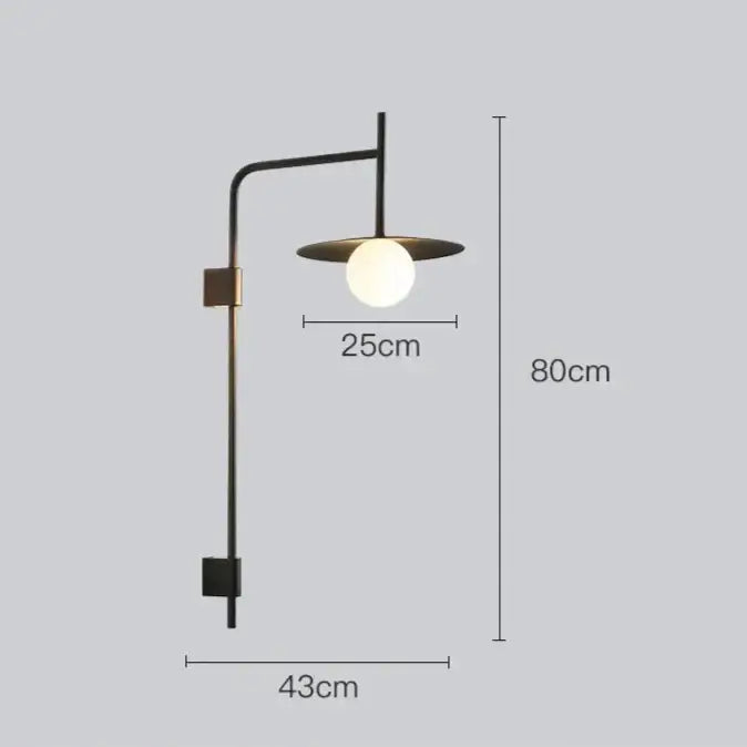 Black Disc Wall Sconce