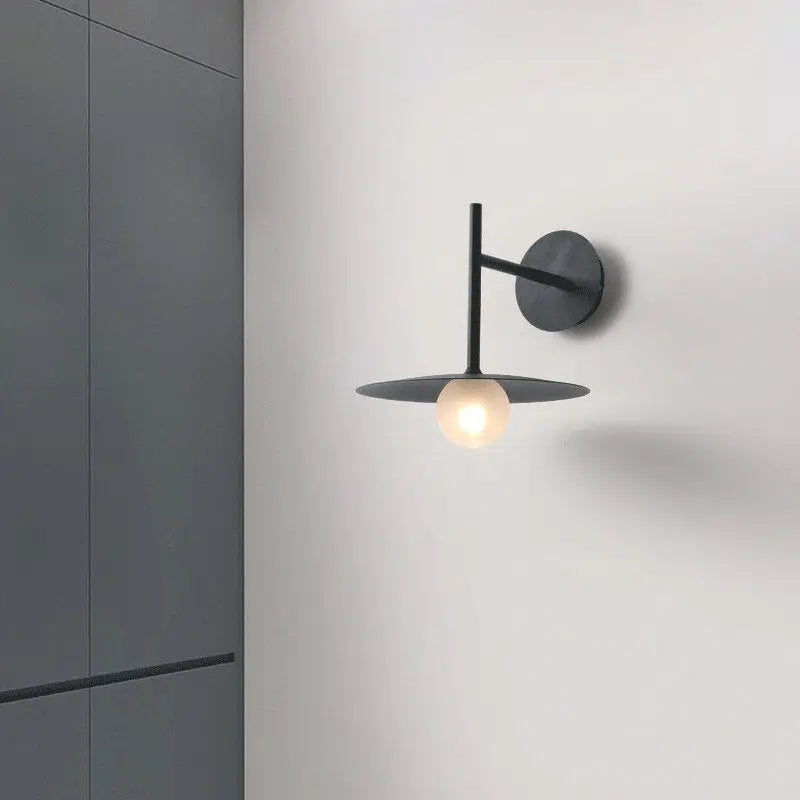 Black Disc Wall Sconce