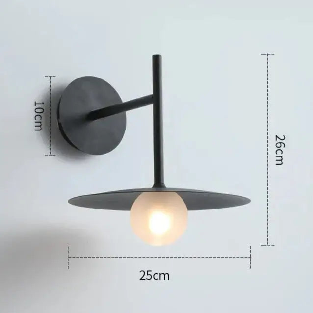 Black Disc Wall Sconce