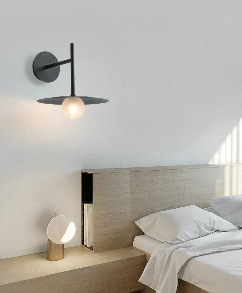 Black Disc Wall Sconce