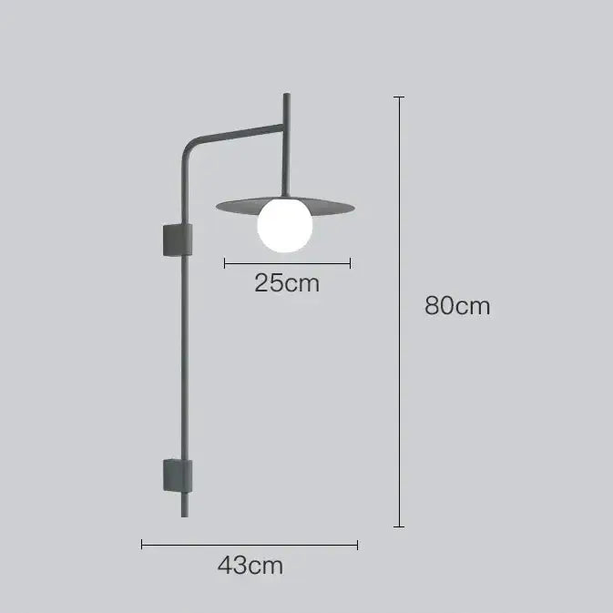 Black Disc Wall Sconce