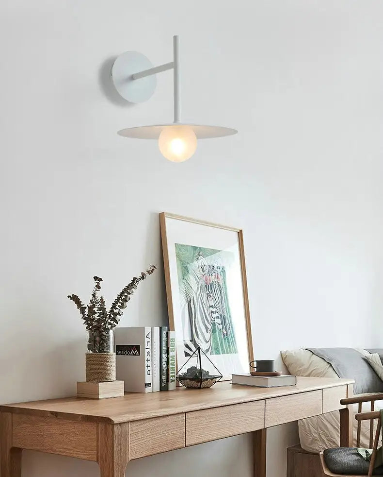 Black Disc Wall Sconce