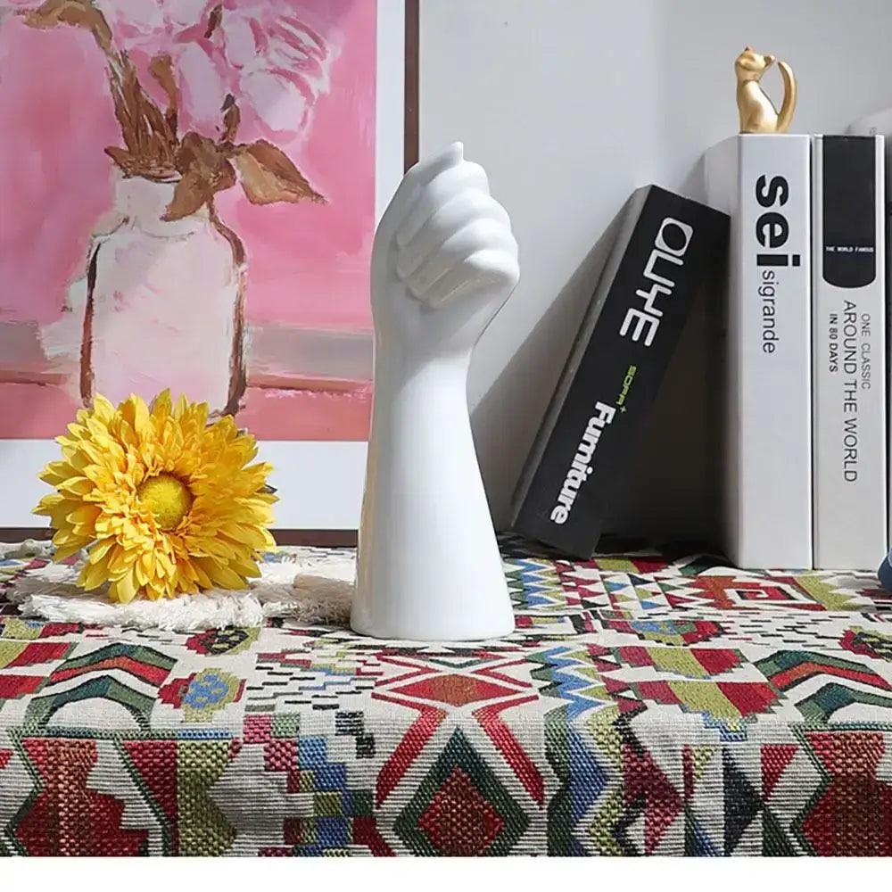 White Ceramic Arm Vase