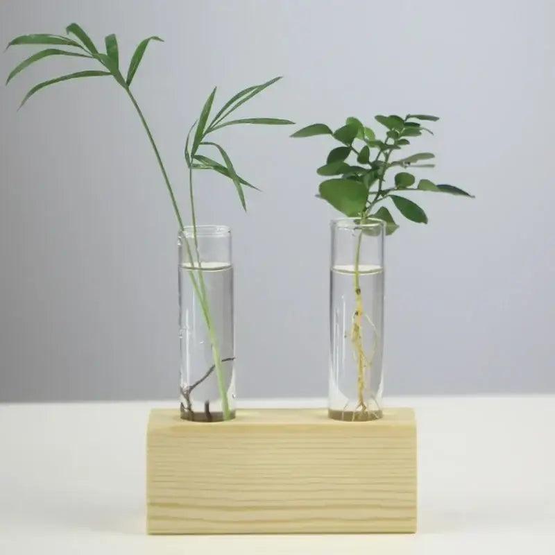 Glass Test Tube Vase Trio
