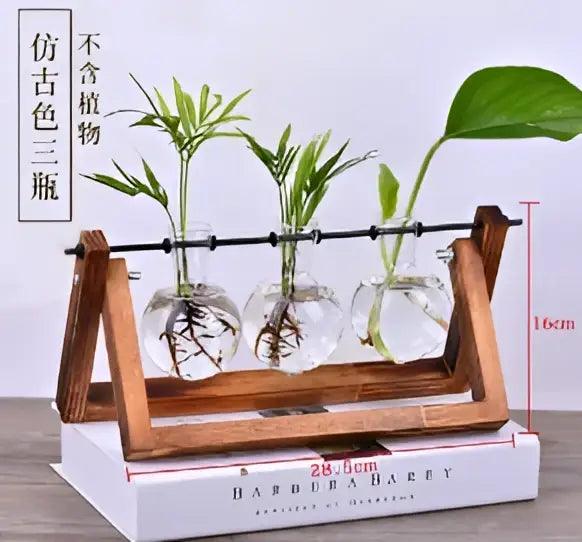 Glass Test Tube Vase Trio
