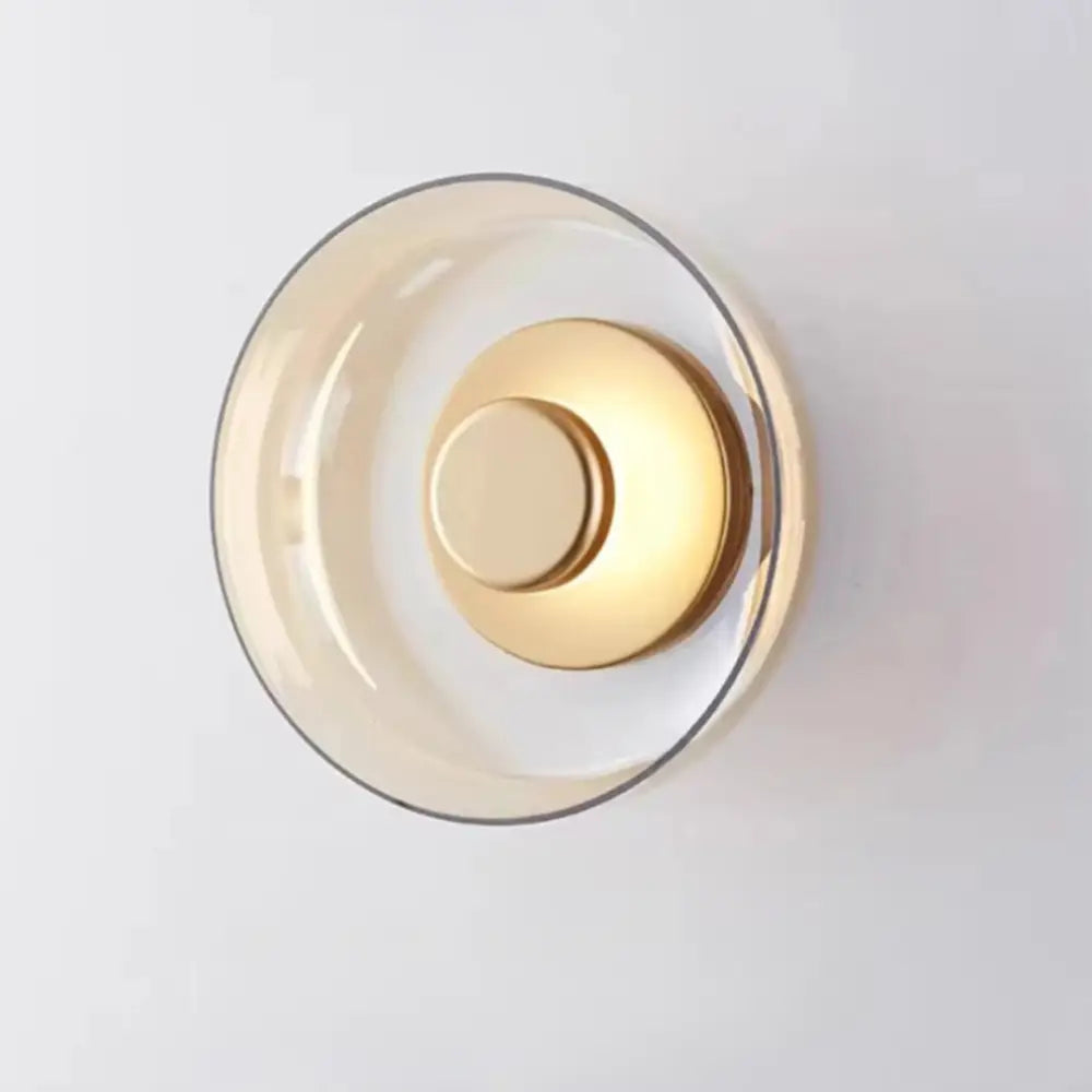 Gold Frosted Glass Sconce Set