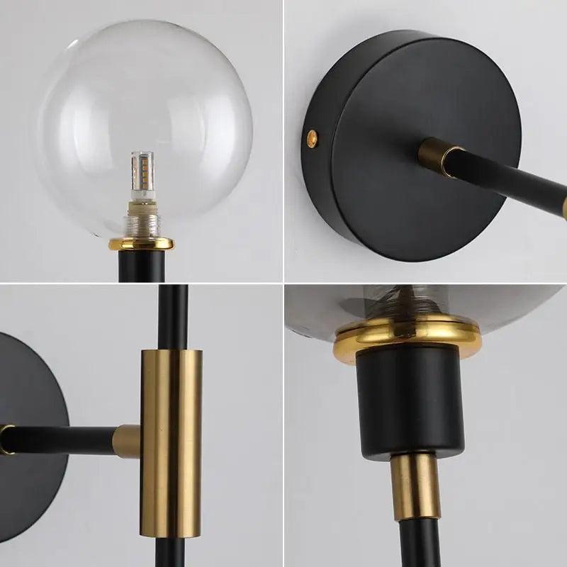 Amber Glass Wall Sconce