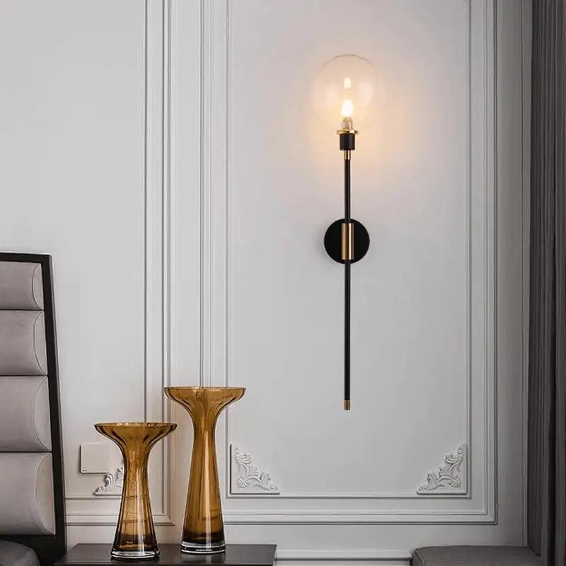 Amber Glass Wall Sconce