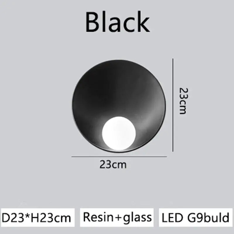 White Black LED Wall Sconce