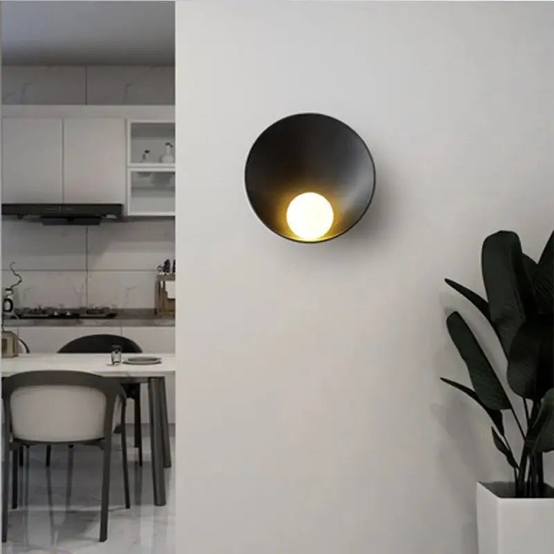 White Black LED Wall Sconce