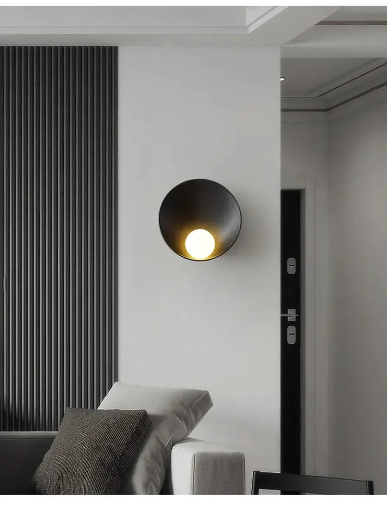 White Black LED Wall Sconce