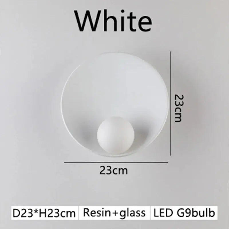 White Black LED Wall Sconce