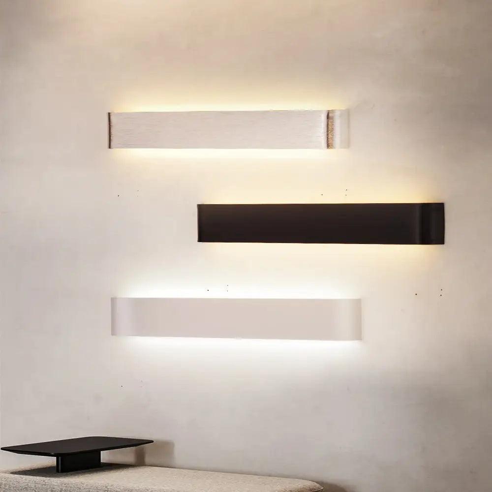 Black Modern Metal Wall Sconce 14-51cm