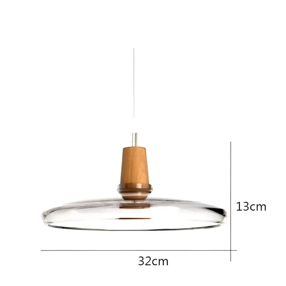 Glass Wood Pendant Set