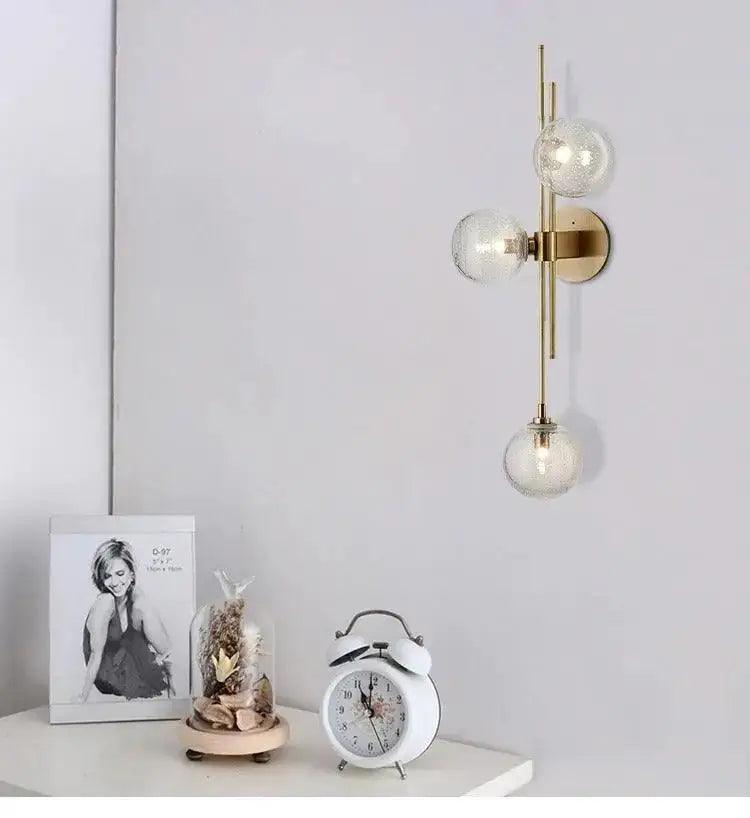Gold Textured Glass Sconce