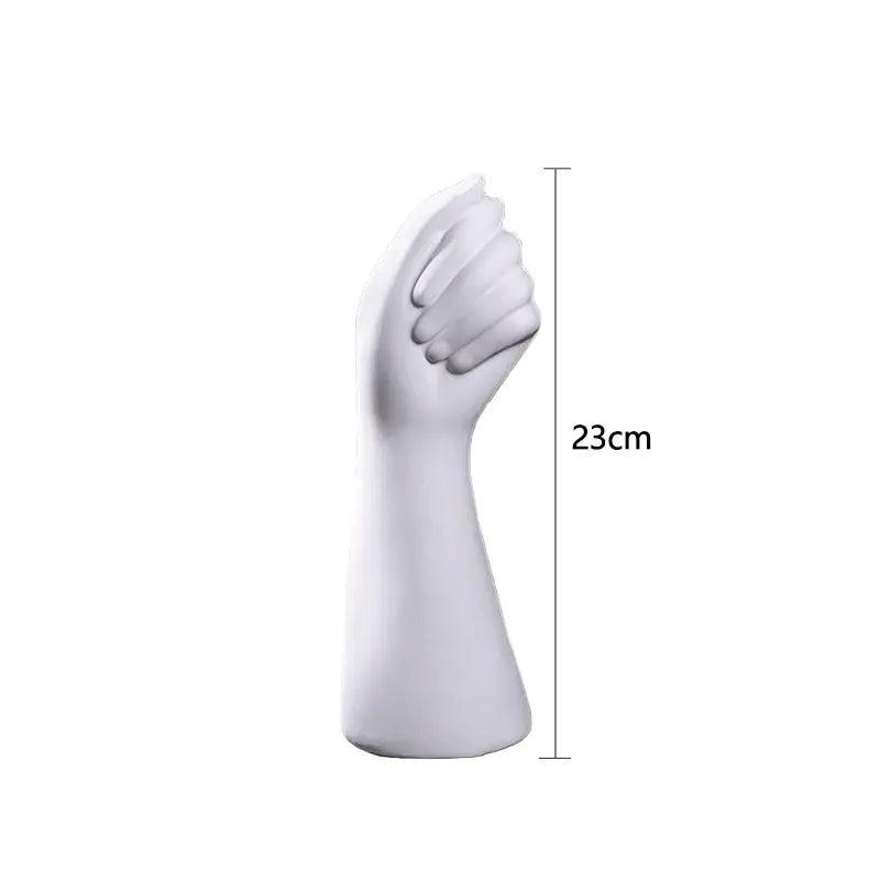 White Ceramic Hand Vase