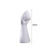 White Ceramic Hand Vase - L / israel