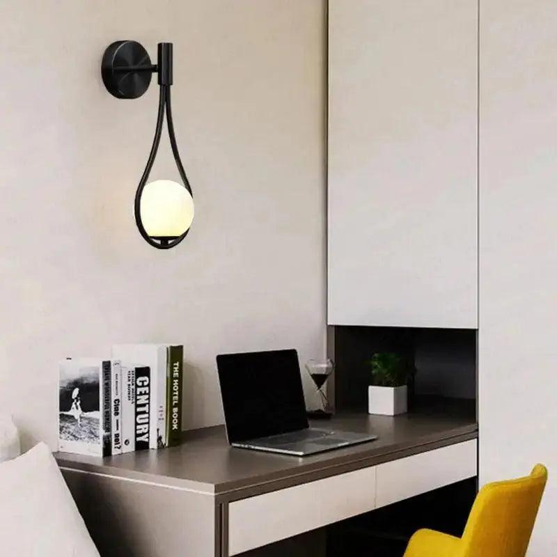 Black Teardrop Wall Sconce