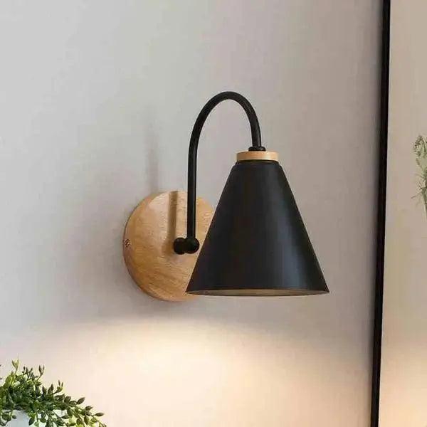 Black Metal Wood Sconce