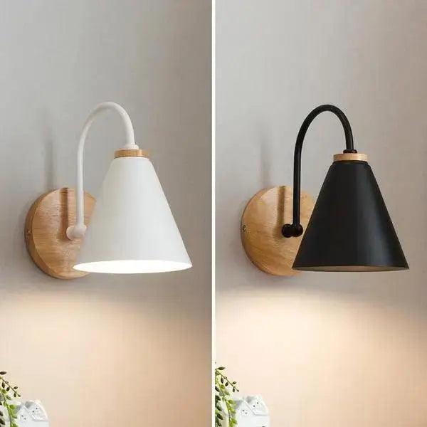 Black Metal Wood Sconce