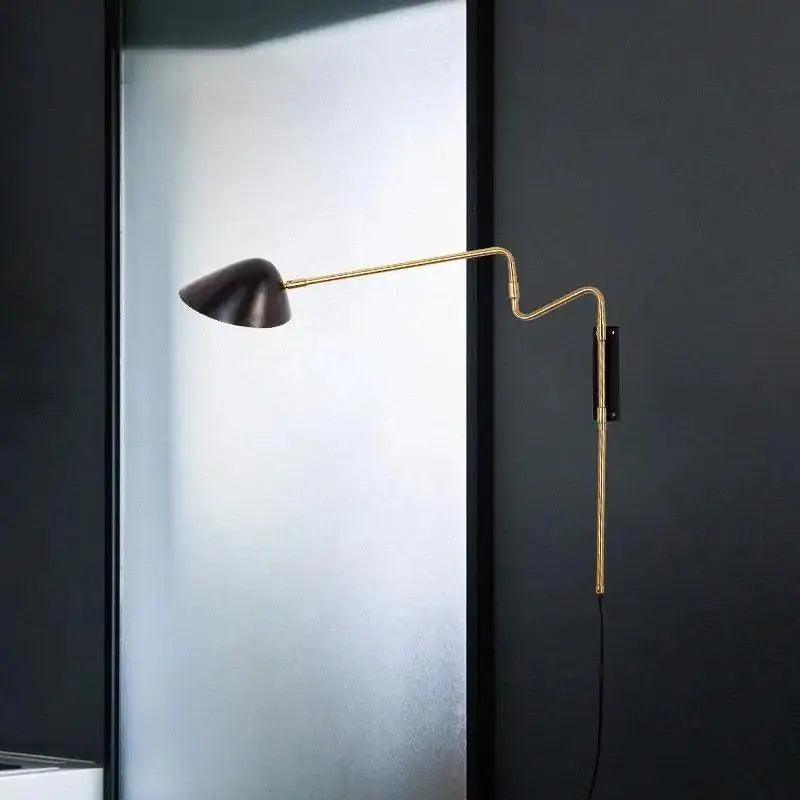 Gold Black Nordic Dual-Mount Wall Sconce