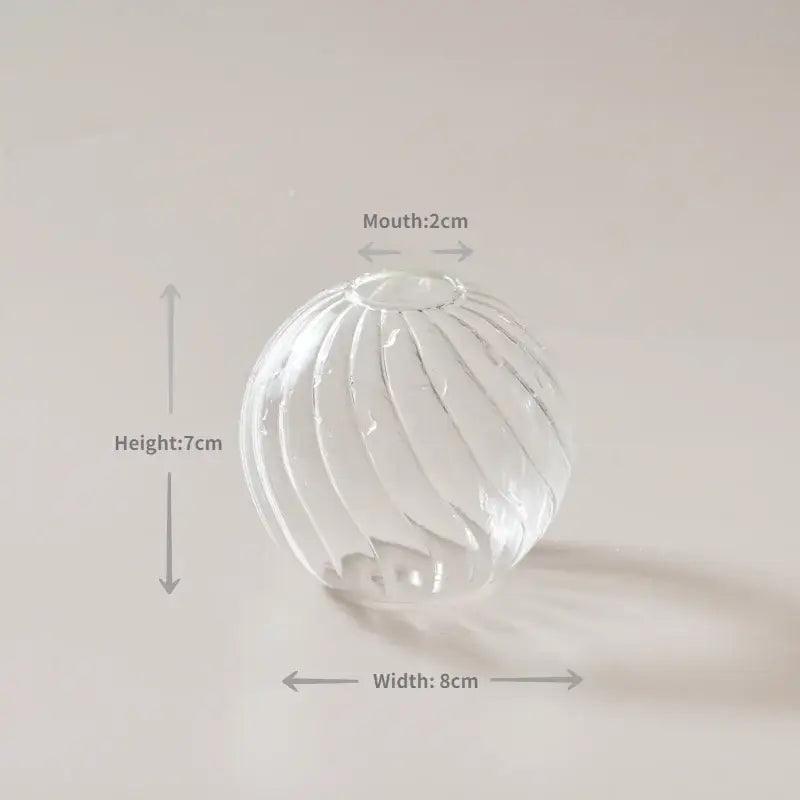 Transparent Glass Vase Set