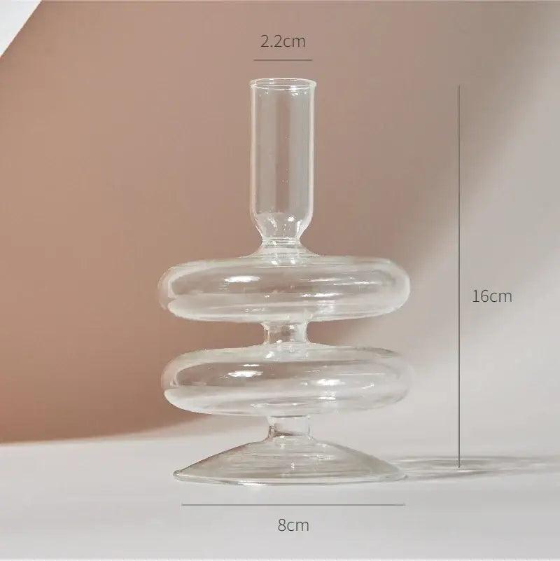 Transparent Glass Vase Set
