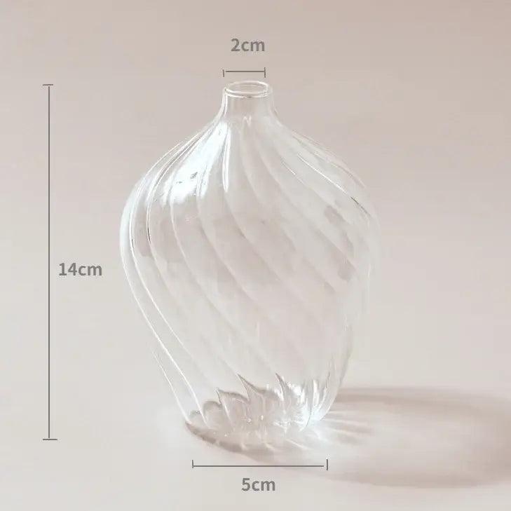 Transparent Glass Vase Set