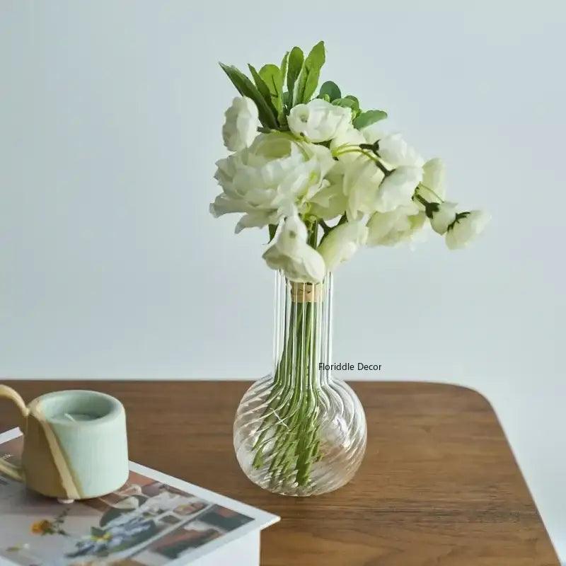 Transparent Glass Vase Set