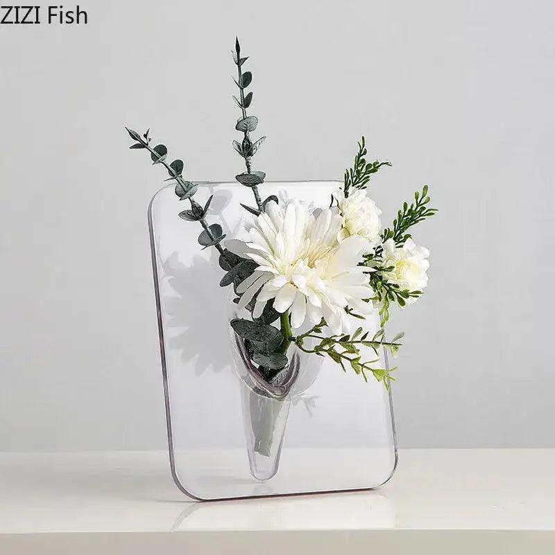 Transparent Square Wall Vase