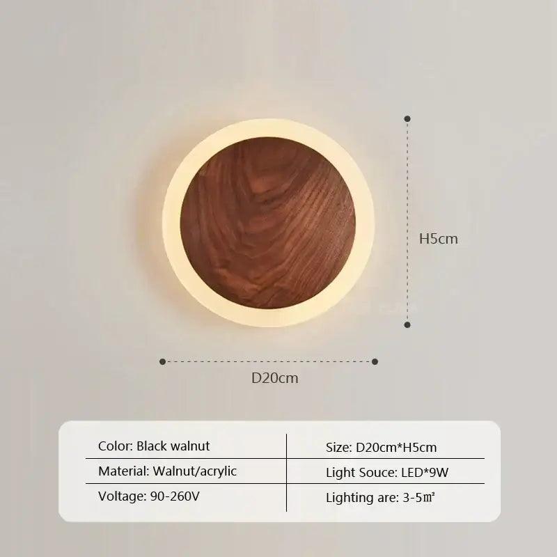 Walnut LED Wall Sconce