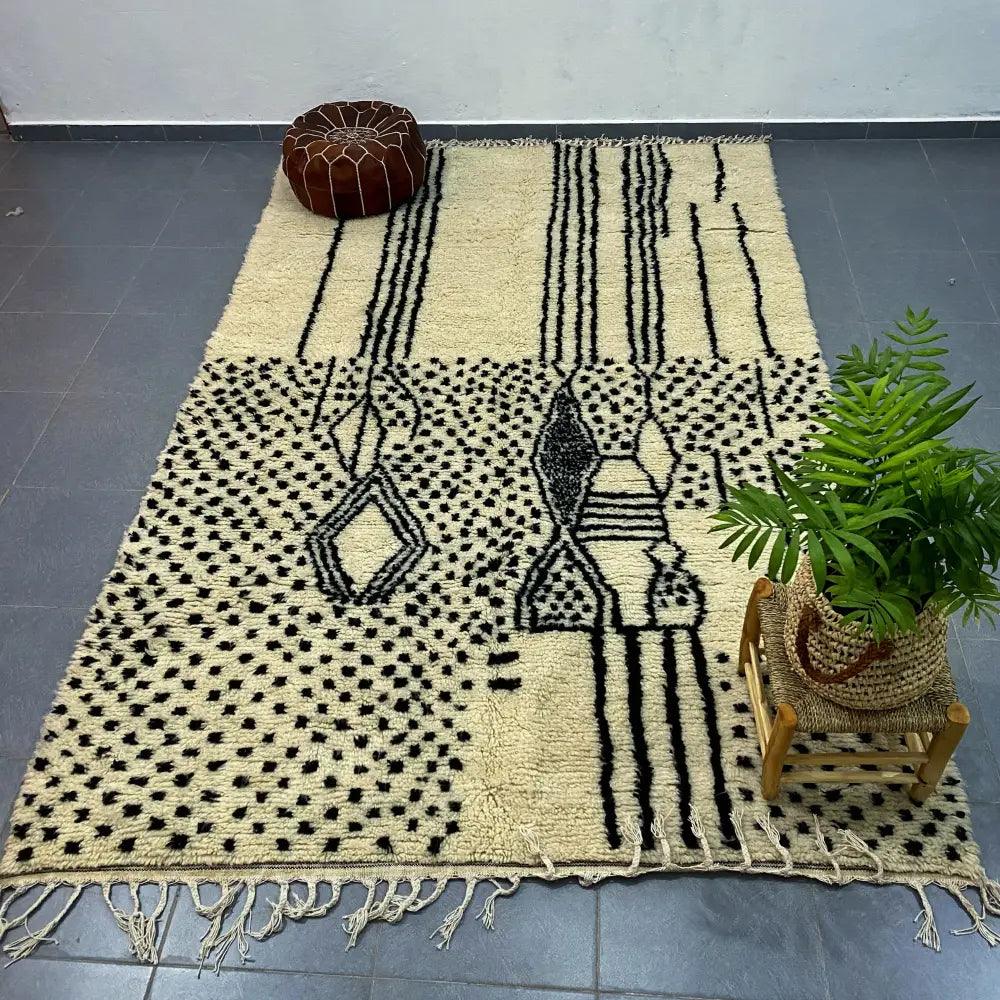 Cream Black Azilal Rug
