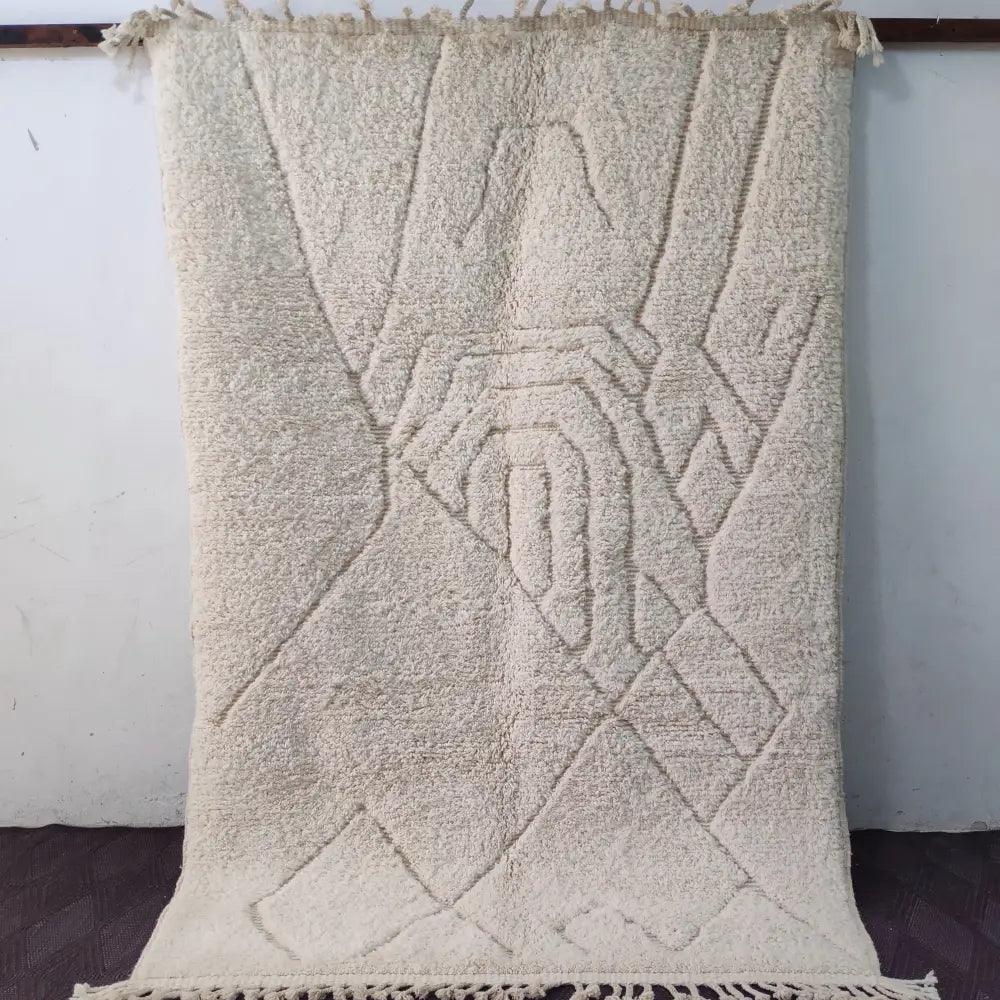 Cream Plush Wool Rug