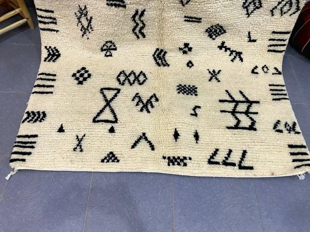 Cream Black Moroccan Carpet