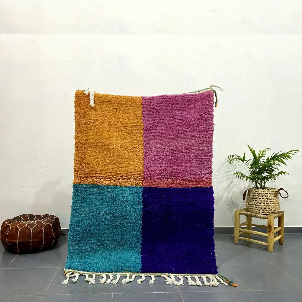 Colorful Block Moroccan Rug
