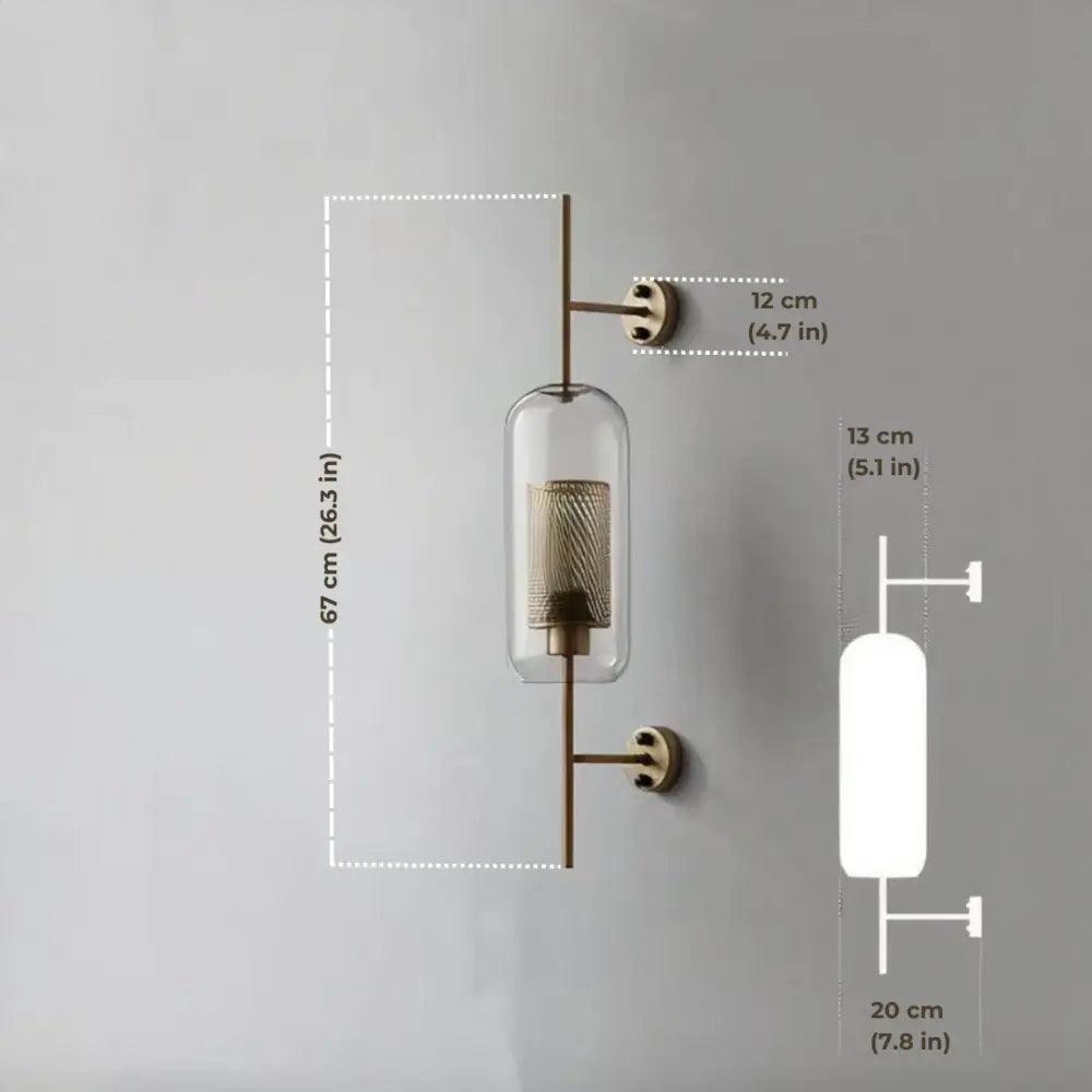 Amber Glass Brass Sconce