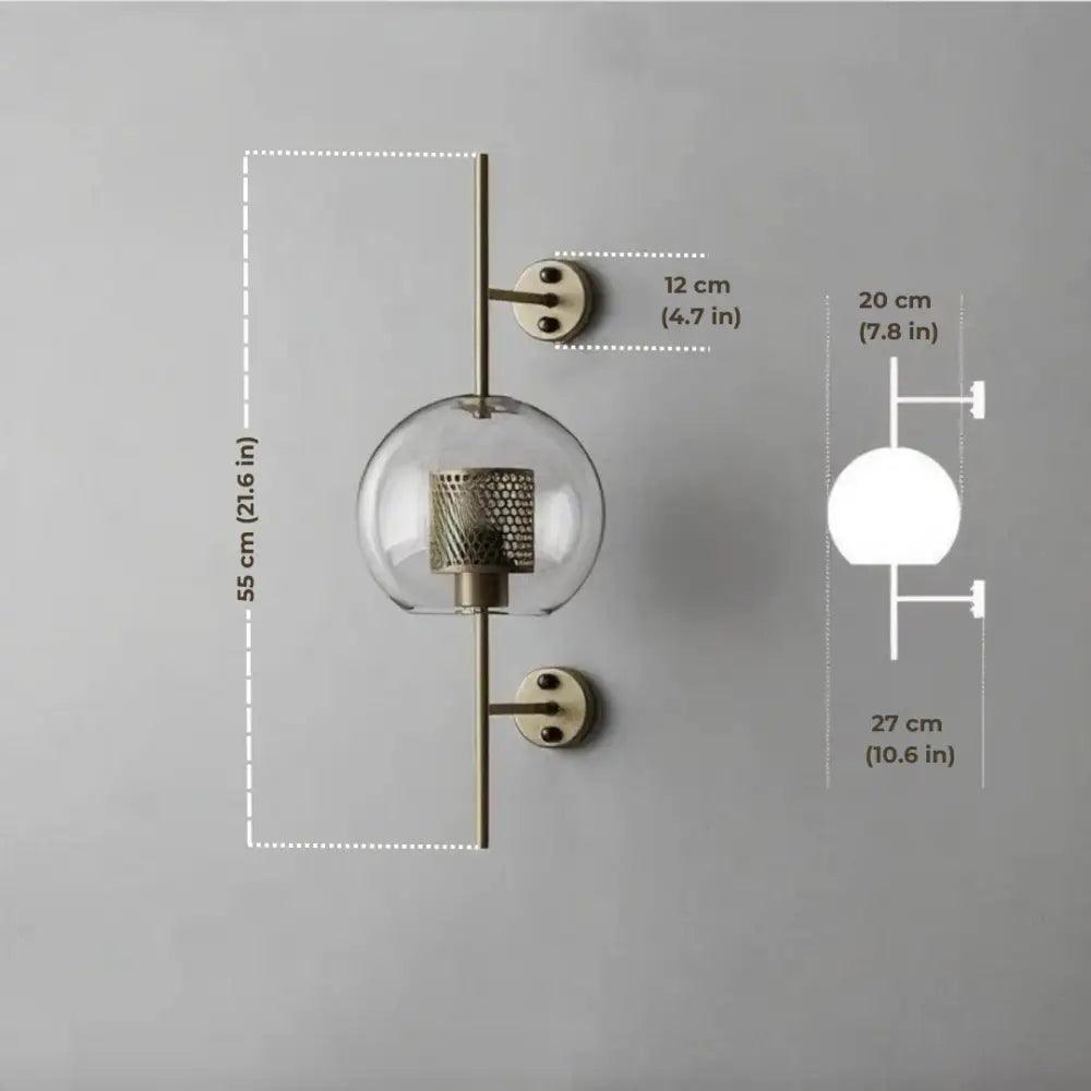 Amber Glass Brass Sconce