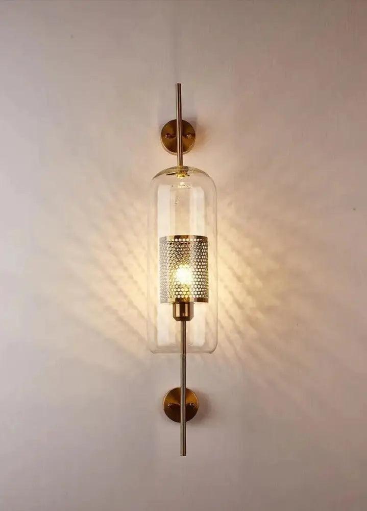 Amber Glass Brass Sconce