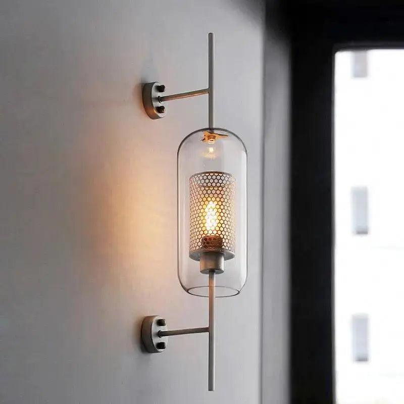 Amber Glass Brass Sconce