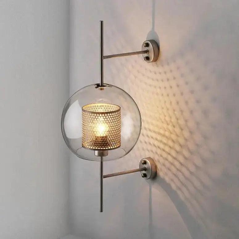 Amber Glass Brass Sconce